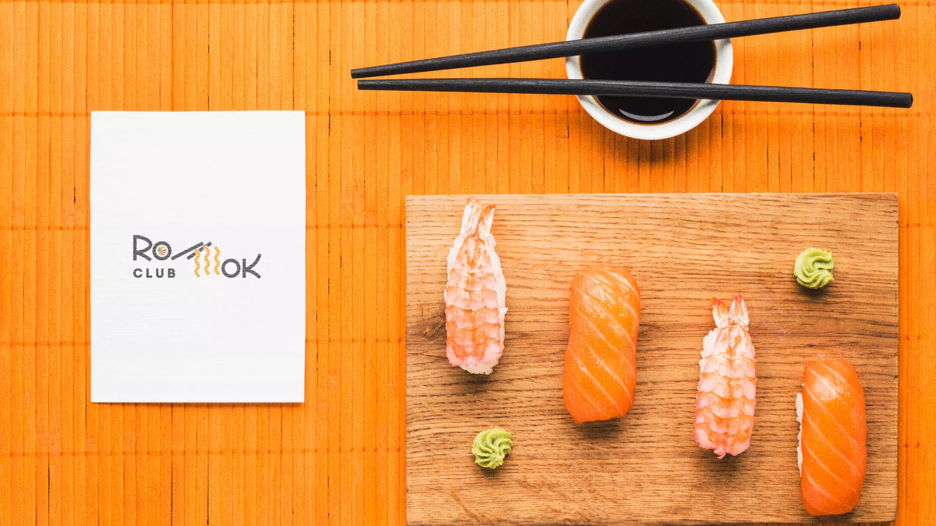 Создание логотипа суши-бара «Roll Wok Club» в Лихославле